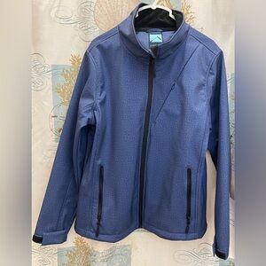 Iceburg Womens Ski Sport Jacket Outerwear Cobalt Blue Black EUC Winter Board Lg